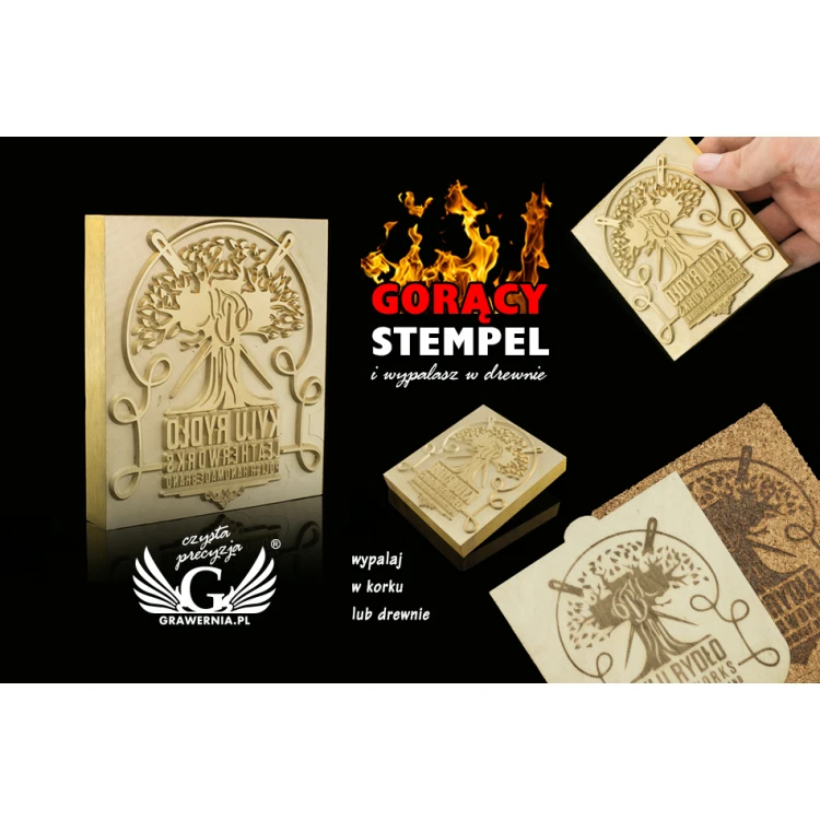 Hot and Cold Logo Embossing Stamp - Die Dimensions: 82x93mm - CNC108