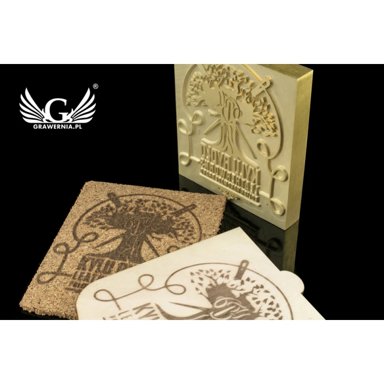 Hot and Cold Logo Embossing Stamp - Die Dimensions: 82x93mm - CNC108