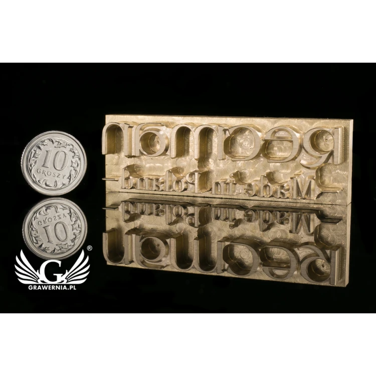 Hot and Cold Logo Embossing Stamp - Die Dimensions: 63x20mm - CNC067