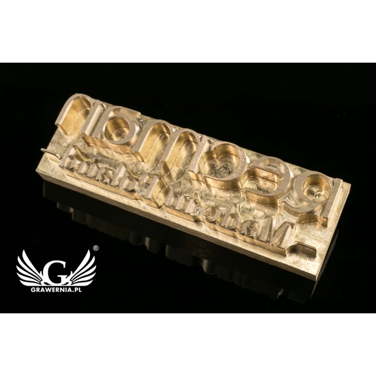 Hot and Cold Logo Embossing Stamp - Die Dimensions: 63x20mm - CNC067