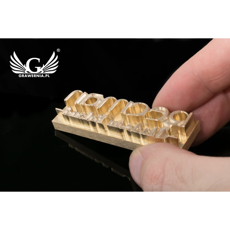 Hot and Cold Logo Embossing Stamp - Die Dimensions: 63x20mm - CNC067