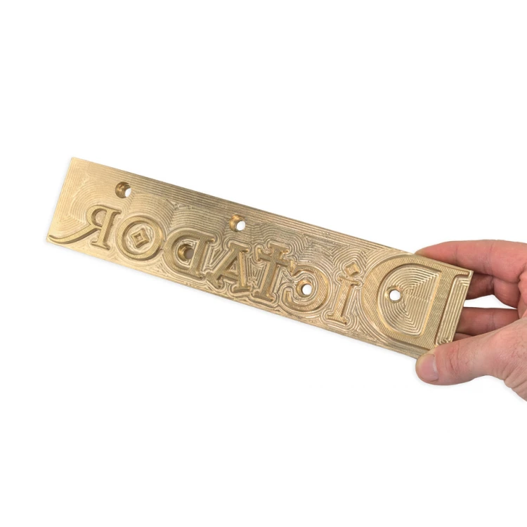 Hot stamping logo press - die dimensions: 253x56mm - CNC082