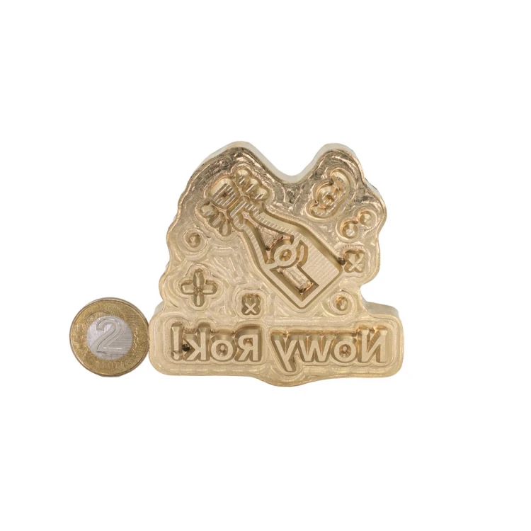 Hot and Cold Logo Embossing Stamp - Die Dimensions: 66.5x63.2mm - CNC085