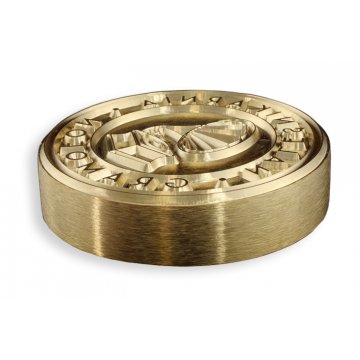 Hot and Cold Logo Embossing Stamp - Die Diameter: 63mm - CNC', which is in the category 'Industry and Company / Dies and Metal Stamps'. Do not translate the category.