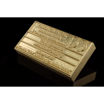 Hot and Cold Logo Embossing Stamp - Die Dimensions: 103x53mm - CNC