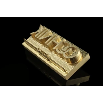 Hot and Cold Logo Embossing Stamp - Die Dimensions: 55x24mm - CNC', which is in the category 'Industry and Company / Dies and Metal Stamps'. Do not translate the category.