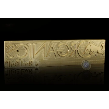Hot stamping logo press - die dimensions: 233x58mm - CNC', which is in the category 'Industry and Company / Dies and metal stamps'. Do not translate the category.