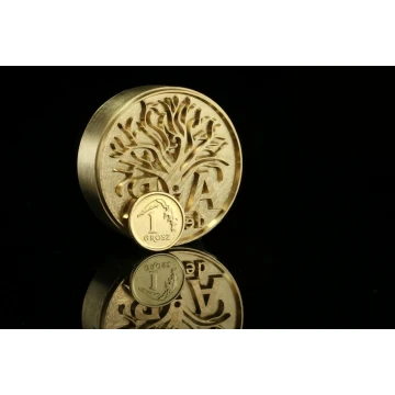 Hot and Cold Logo Embossing Stamp - Die Diameter: 42mm - CNC', which is in the category 'Industry and Company / Dies and Metal Stamps'. Do not translate the category.