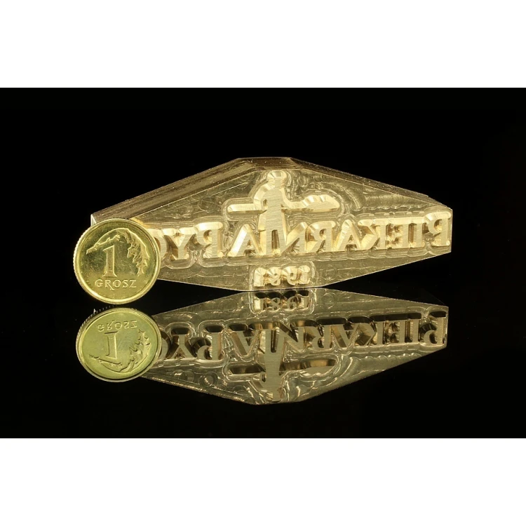 Hot and Cold Logo Embossing Stamp - Die Dimensions: 67x23mm - CNC', which is in the category 'Industry and Company / Dies and Metal Stamps'. Do not translate the category.