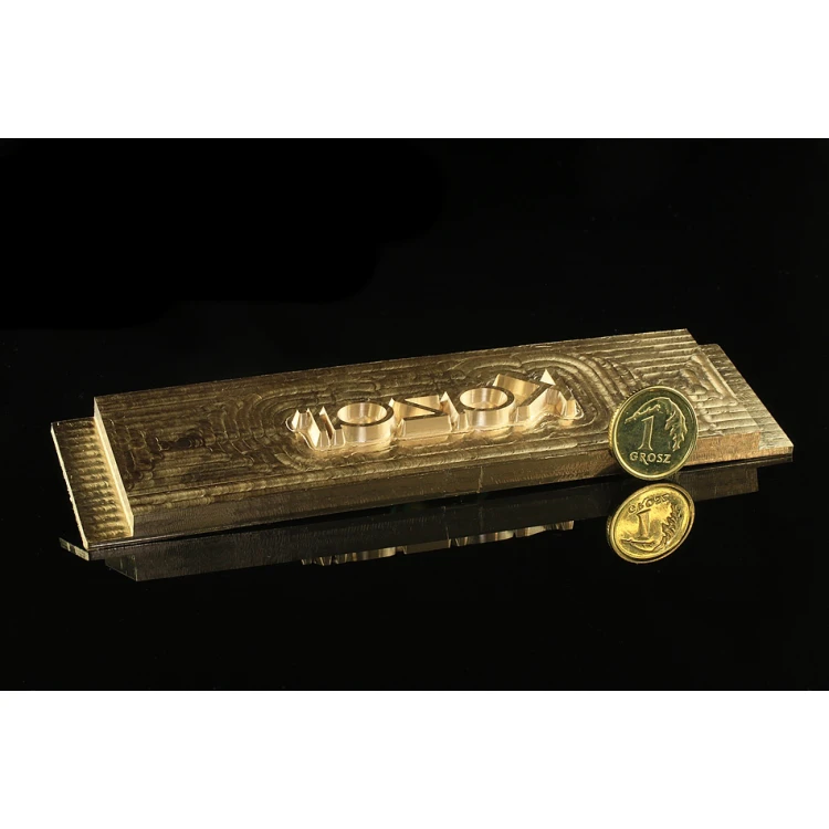 Hot and Cold Logo Embossing Stamp - Die Dimensions: 118x30mm - CNC', which is in the category 'Industry and Company / Dies and Metal Stamps'. Do not translate the category.