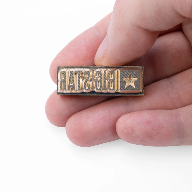 Hot and Cold Logo Embossing Stamp - Die Dimensions: 36x12mm - CNC105