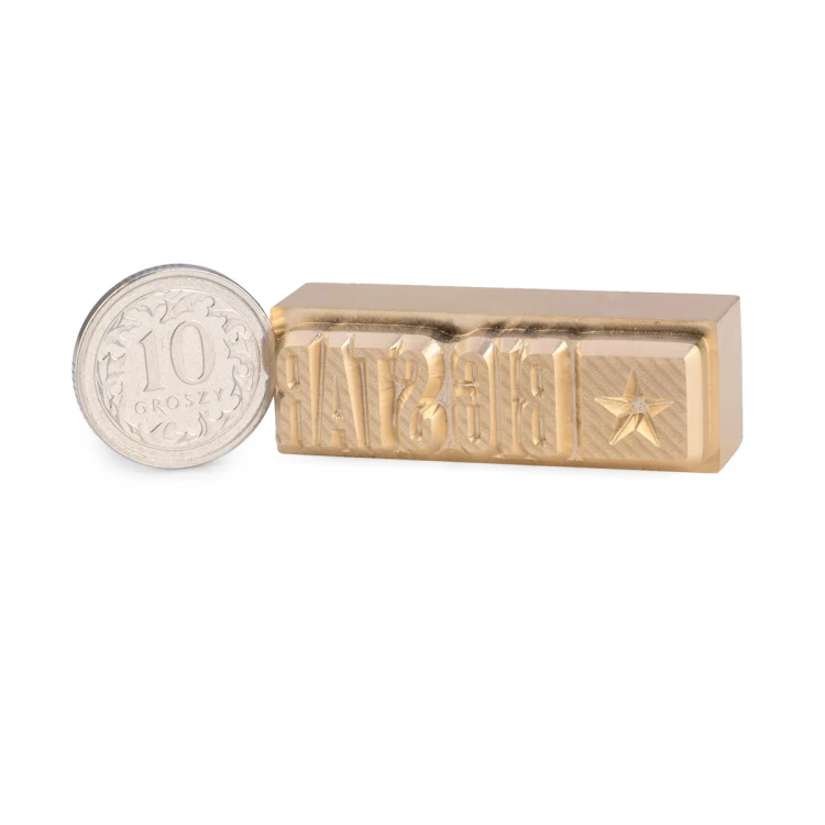 Hot and Cold Logo Embossing Stamp - Die Dimensions: 36x12mm - CNC105