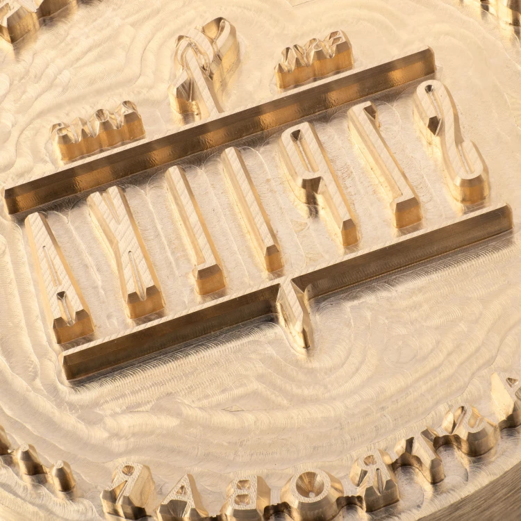 Hot stamp for imprinting logo on bread - die dimensions: 73x73mm - CNC110