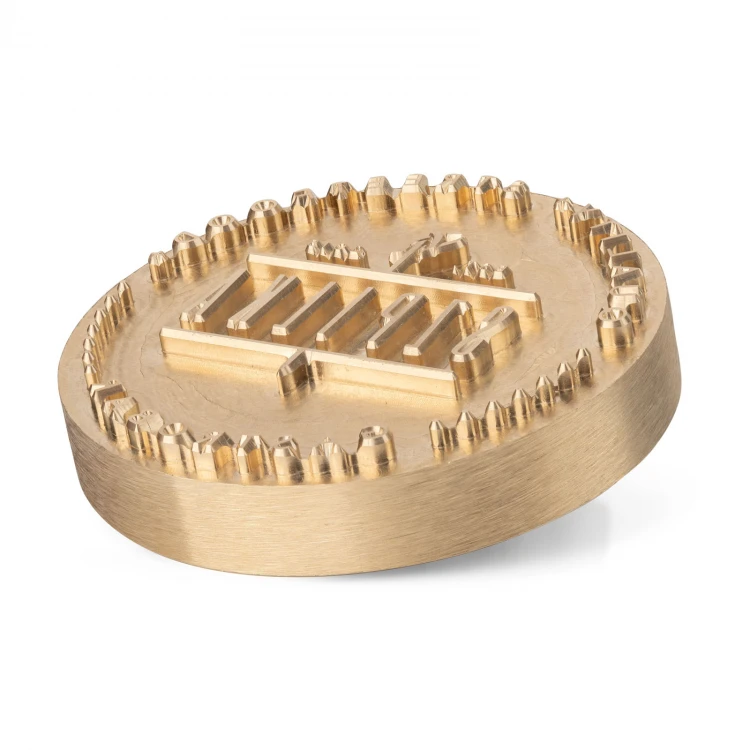 Hot stamp for imprinting logo on bread - die dimensions: 73x73mm - CNC110