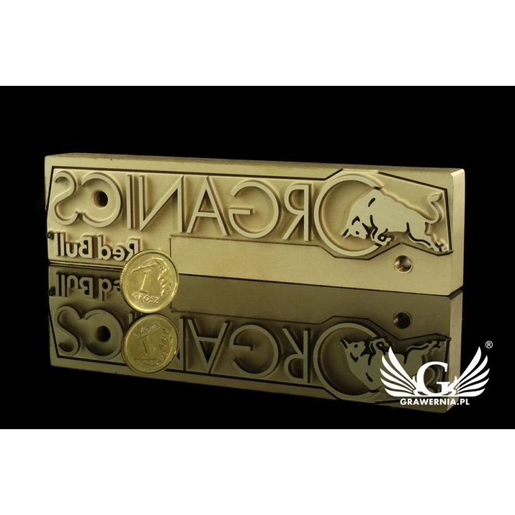 HOT STAMP for burning logo - matrix dimensions: 123x32mm - LASER' in the category 'Industry and Company / Dies and metal stamps'. Do not translate the category.