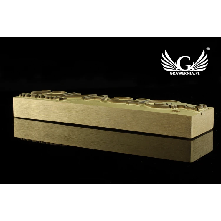 HOT STAMP for burning logo - matrix dimensions: 123x32mm - LASER' in the category 'Industry and Company / Dies and metal stamps'. Do not translate the category.