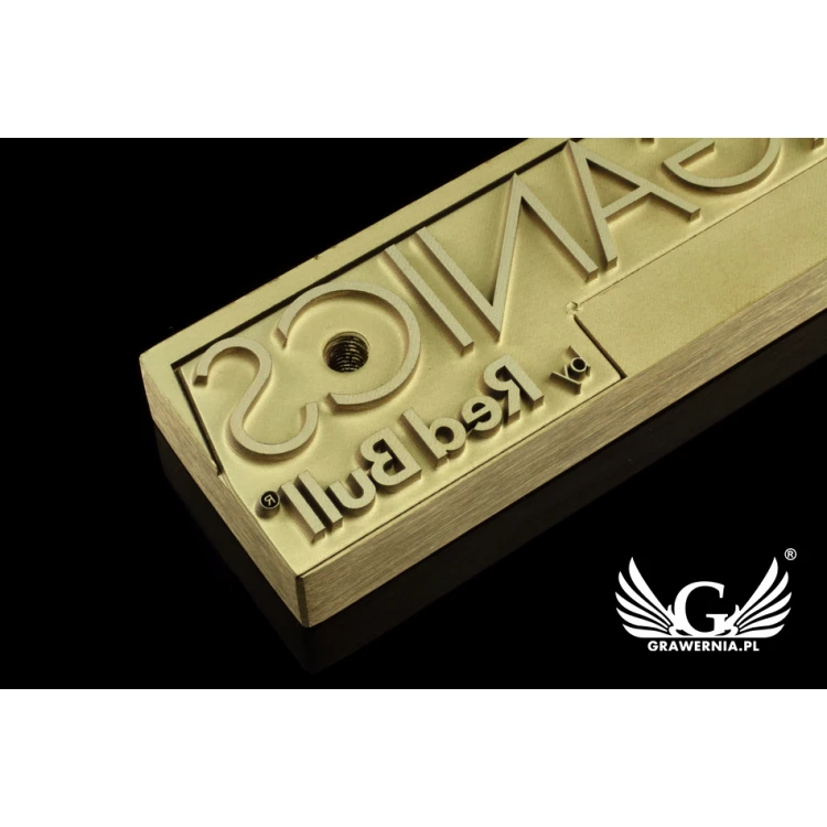 HOT STAMP for burning logo - matrix dimensions: 123x32mm - LASER' in the category 'Industry and Company / Dies and metal stamps'. Do not translate the category.