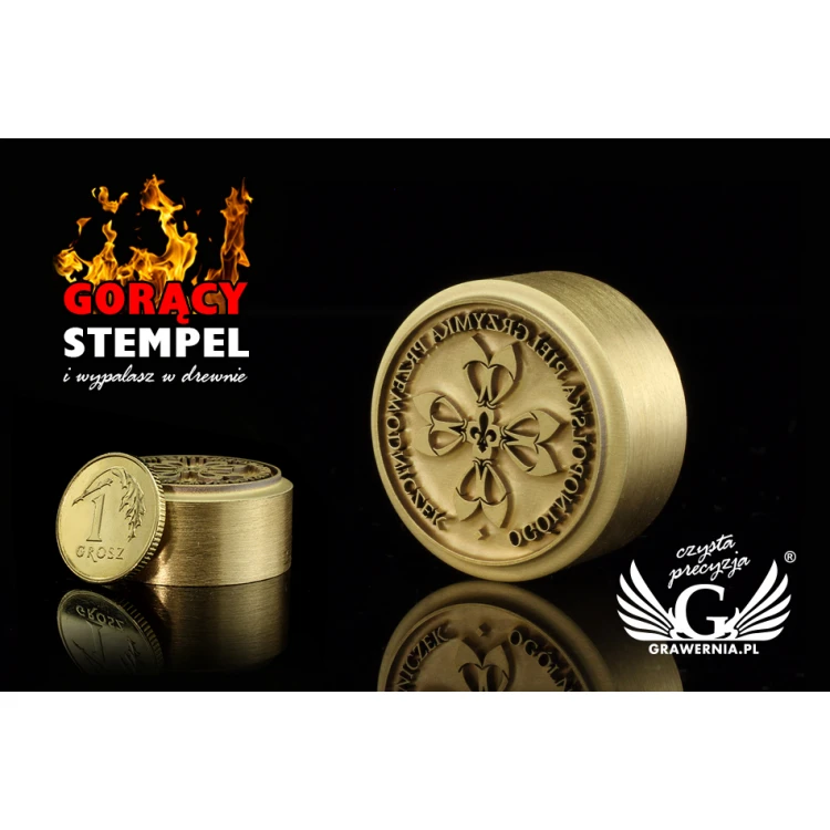 HOT STAMP for burning logo - matrix diameter: 25mm - LASER', located in the category 'Industry and Company / Dies and metal stamps'. Do not translate the category.