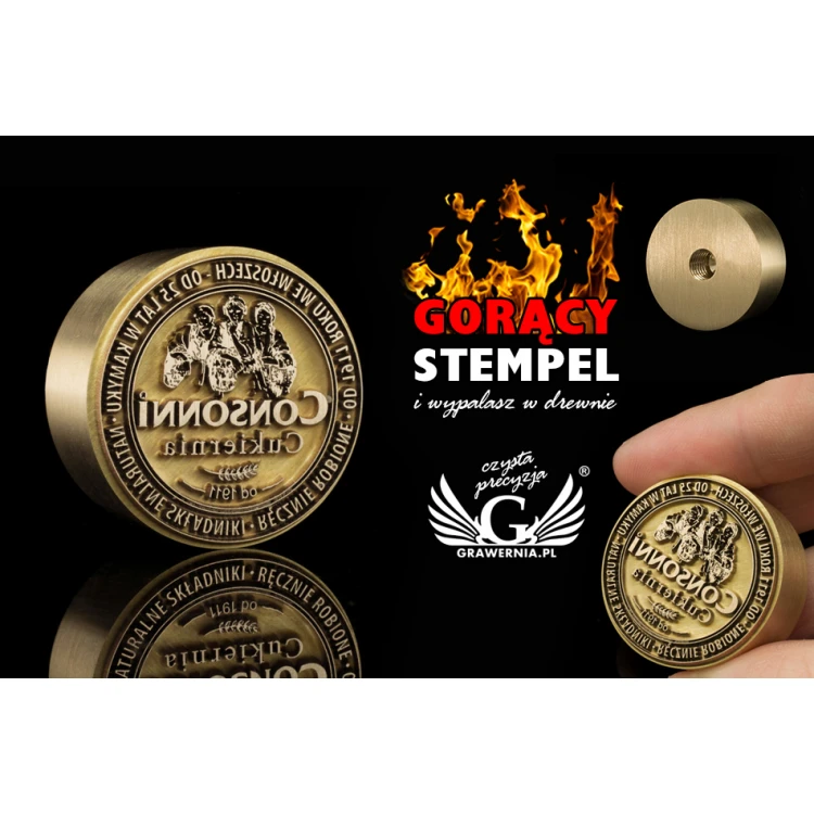 HOT STAMP for burning logo - matrix diameter: 32mm - LASER', located in the category 'Industry and Company / Dies and metal stamps'. Do not translate the category.