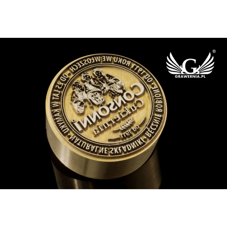 HOT STAMP for burning logo - matrix diameter: 32mm - LASER', located in the category 'Industry and Company / Dies and metal stamps'. Do not translate the category.