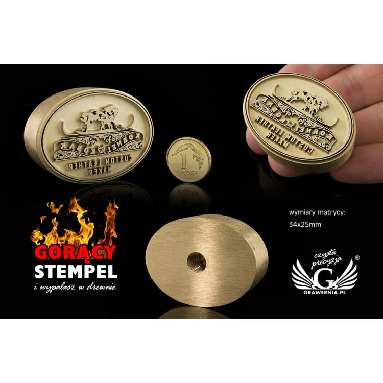 HOT STAMP for burning logo - matrix dimensions: 34x25mm - LAS030