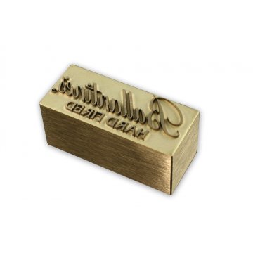 HOT STAMP for burning logo - matrix dimensions: 32x13.9mm - LASER' in the category 'Industry and Company / Dies and metal stamps'. Do not translate the category.