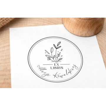 Ex Libris Stamp for Ink Imprinting - Handle Diameter 50mm - EX010
