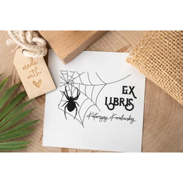 Ex Libris ink stamp - 60x45mm bite size - EX047