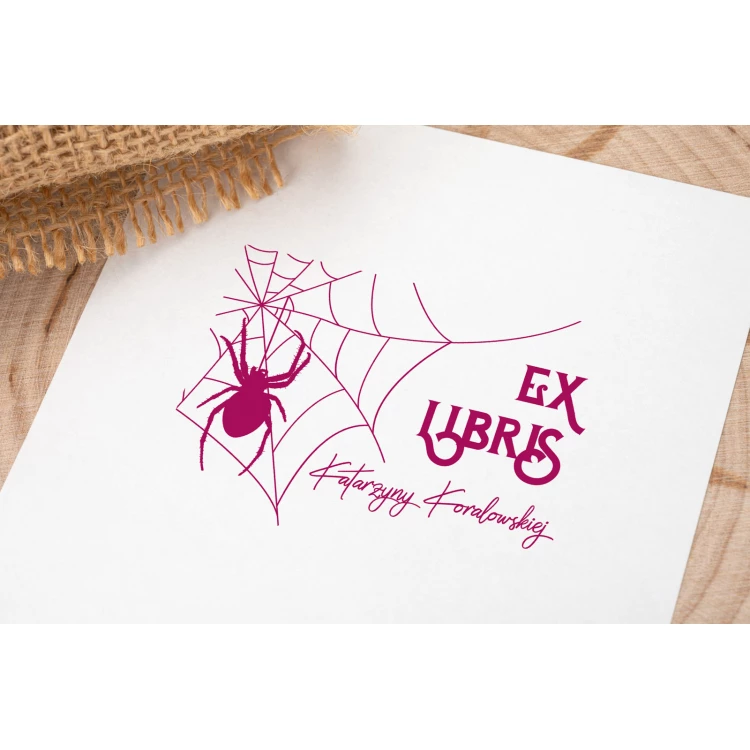 Ex Libris ink stamp - 60x45mm bite size - EX047