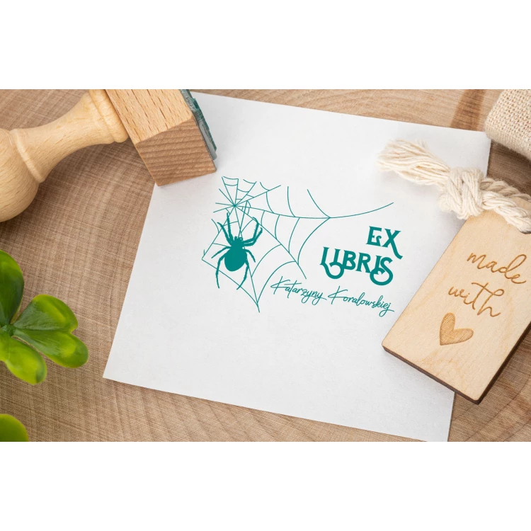 Ex Libris ink stamp - 60x45mm bite size - EX047