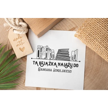 Ex Libris ink stamp - 60x30mm bite size - EX048