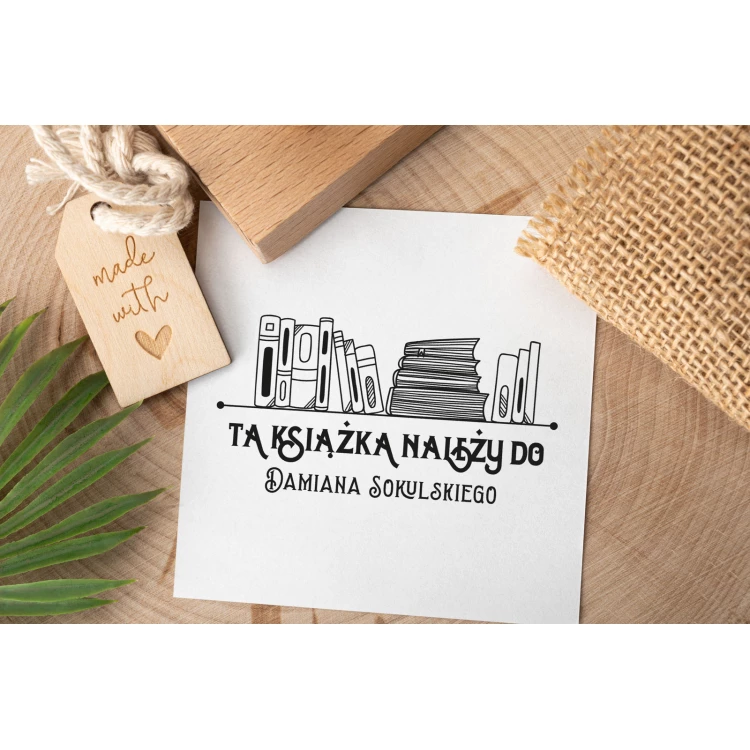 Ex Libris ink stamp - 60x30mm bite size - EX048