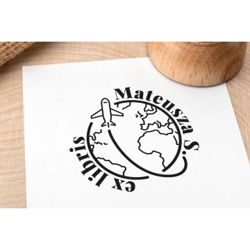 Ex Libris ink stamp - 50mm bite diameter - EX049