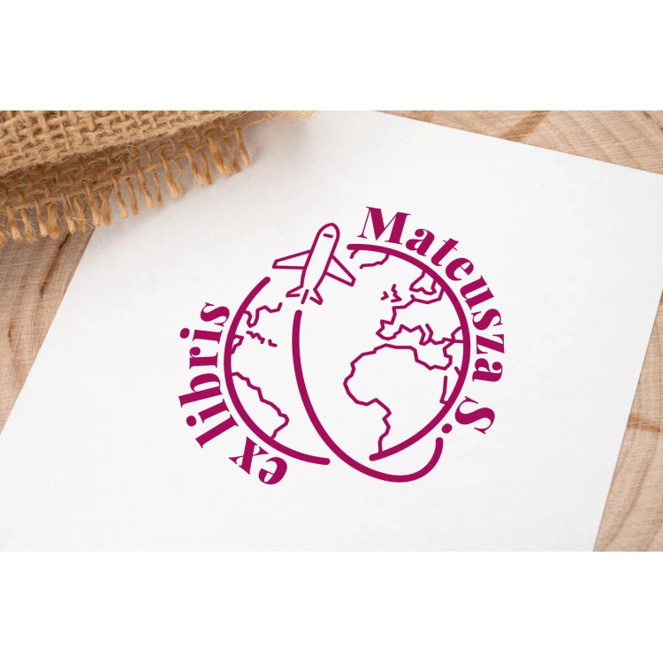 Ex Libris ink stamp - 50mm bite diameter - EX049