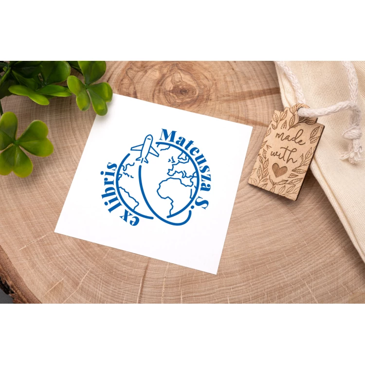 Ex Libris ink stamp - 50mm bite diameter - EX049