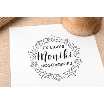 Ex Libris ink stamp - 50mm bite diameter - EX050