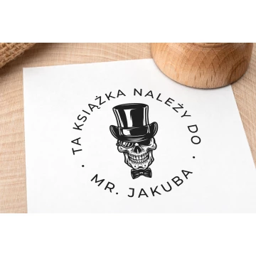 Ex Libris ink stamp - 50mm bite diameter - EX051