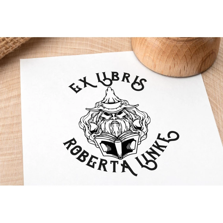 Ex Libris ink stamp - 50mm bite diameter - EX052