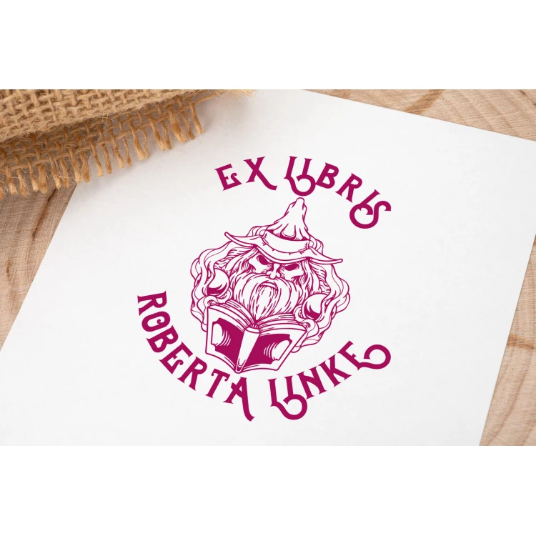 Ex Libris ink stamp - 50mm bite diameter - EX052