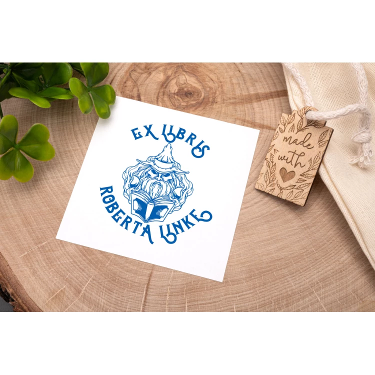 Ex Libris ink stamp - 50mm bite diameter - EX052