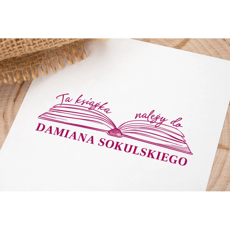 Ex Libris ink stamp - 60x20mm bite size - EX053