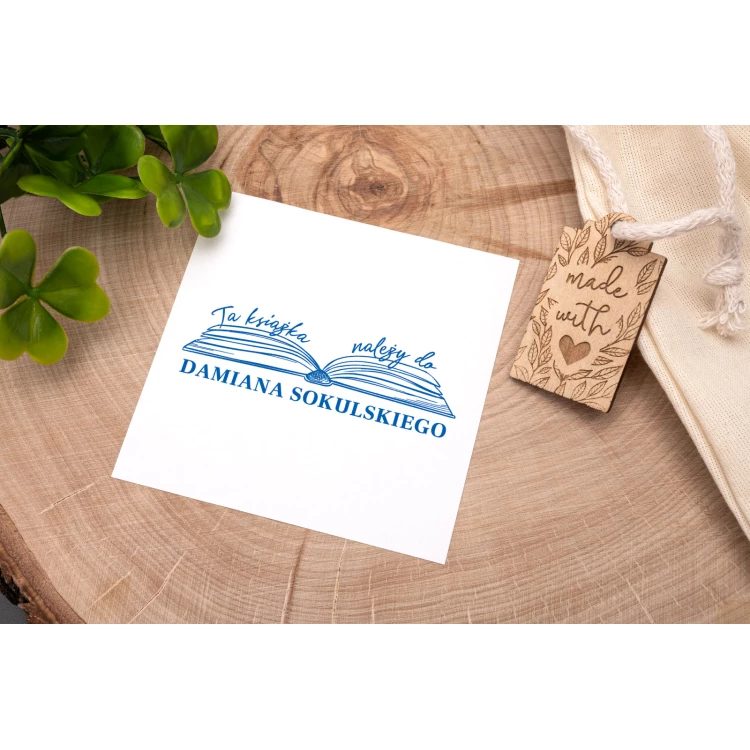 Ex Libris ink stamp - 60x20mm bite size - EX053