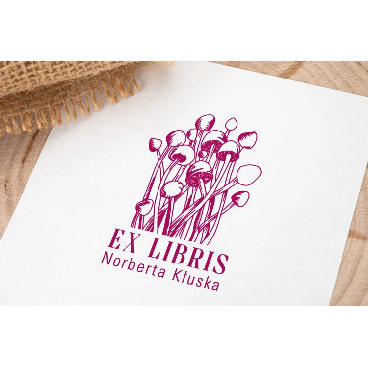 Ex Libris ink stamp - 60x40mm bite size - EX055