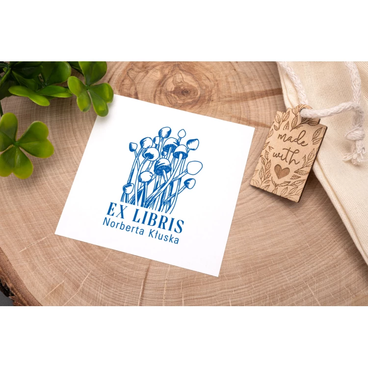 Ex Libris ink stamp - 60x40mm bite size - EX055