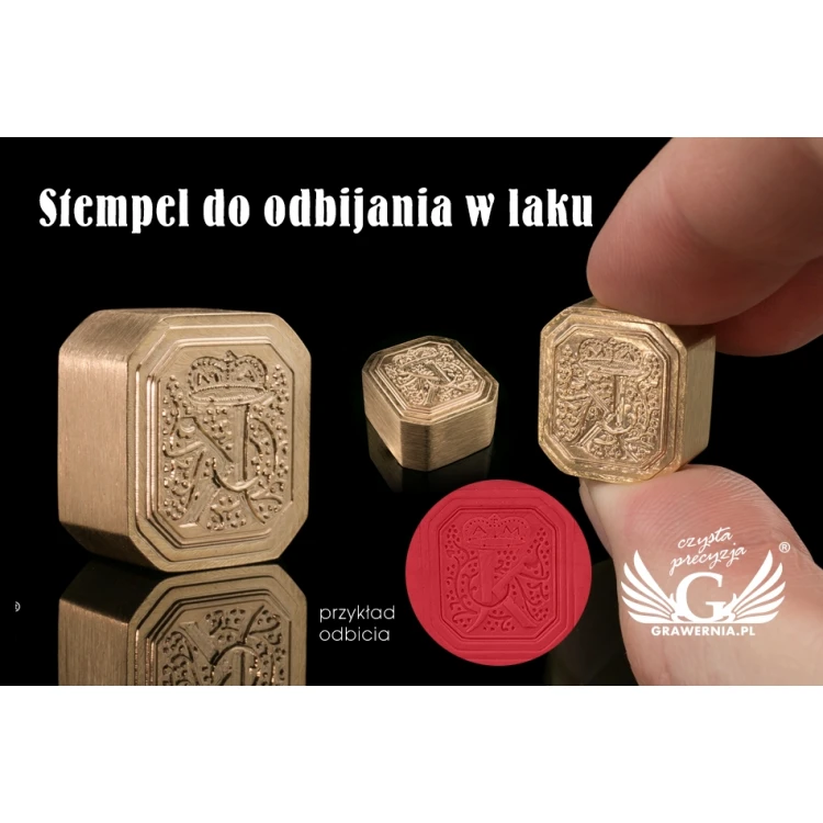 Brass Wax Seal Stamp - CNC - dim. 16x18mm - CNC076