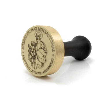 Brass Stamp for Ink Imprinting - Diameter 60mm - FIB075