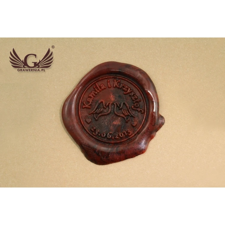 Wedding Stamp for Wax Sealing - CNC - Diameter 24mm
