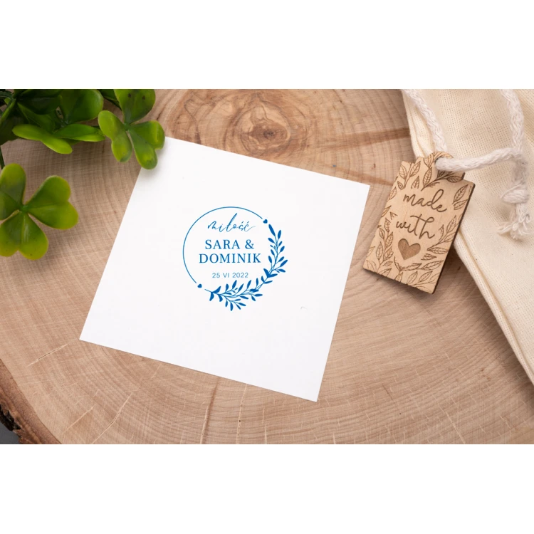 Wedding Stamp for Ink Imprinting - Handle Diameter 50mm - STS004