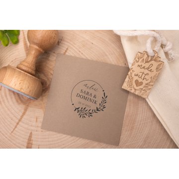 Wedding Stamp for Ink Imprinting - Handle Diameter 50mm - STS004