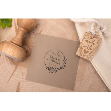 Wedding Stamp for Ink Imprinting - Handle Diameter 50mm - STS004